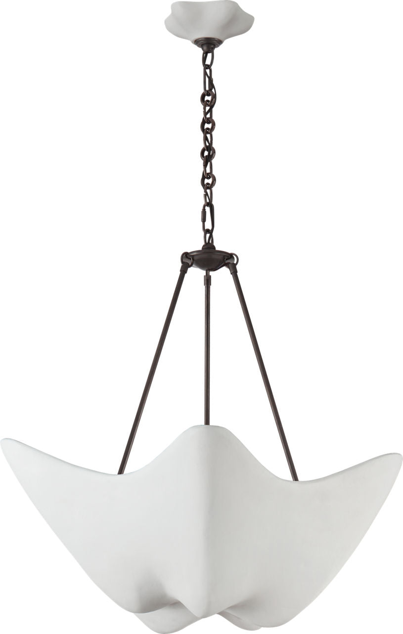 Cosima Medium Chandelier | Bronze | Plaster White Shade