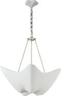 Cosima Medium Chandelier | Polished Nickel | Plaster White Shade