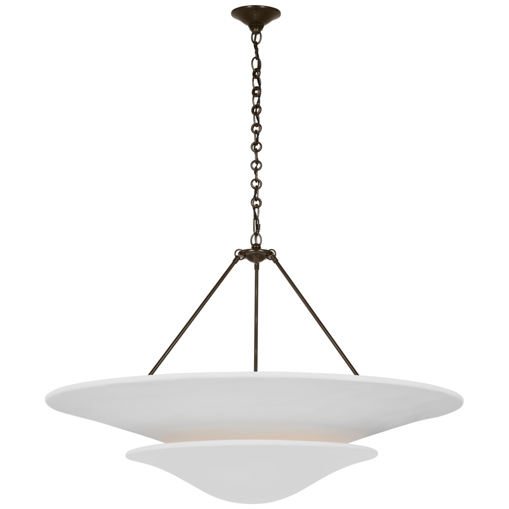 Mollino 40" Chandelier | Bronze | Plaster White Shade