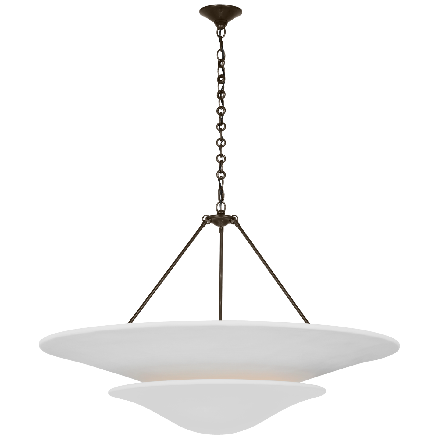 Mollino 40" Chandelier | Bronze | Plaster White Shade