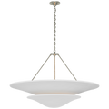 Mollino 40" Chandelier | Polished Nickel | Plaster White Shade