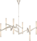 Brenta Grande Chandelier | Polished Nickel | White Glass