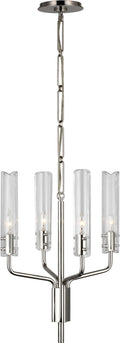 Casoria Petite Chandelier | Polished Nickel | Clear Glass