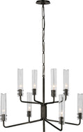 Casoria Medium Two-Tier Chandelier | Bronze | Clear Glass