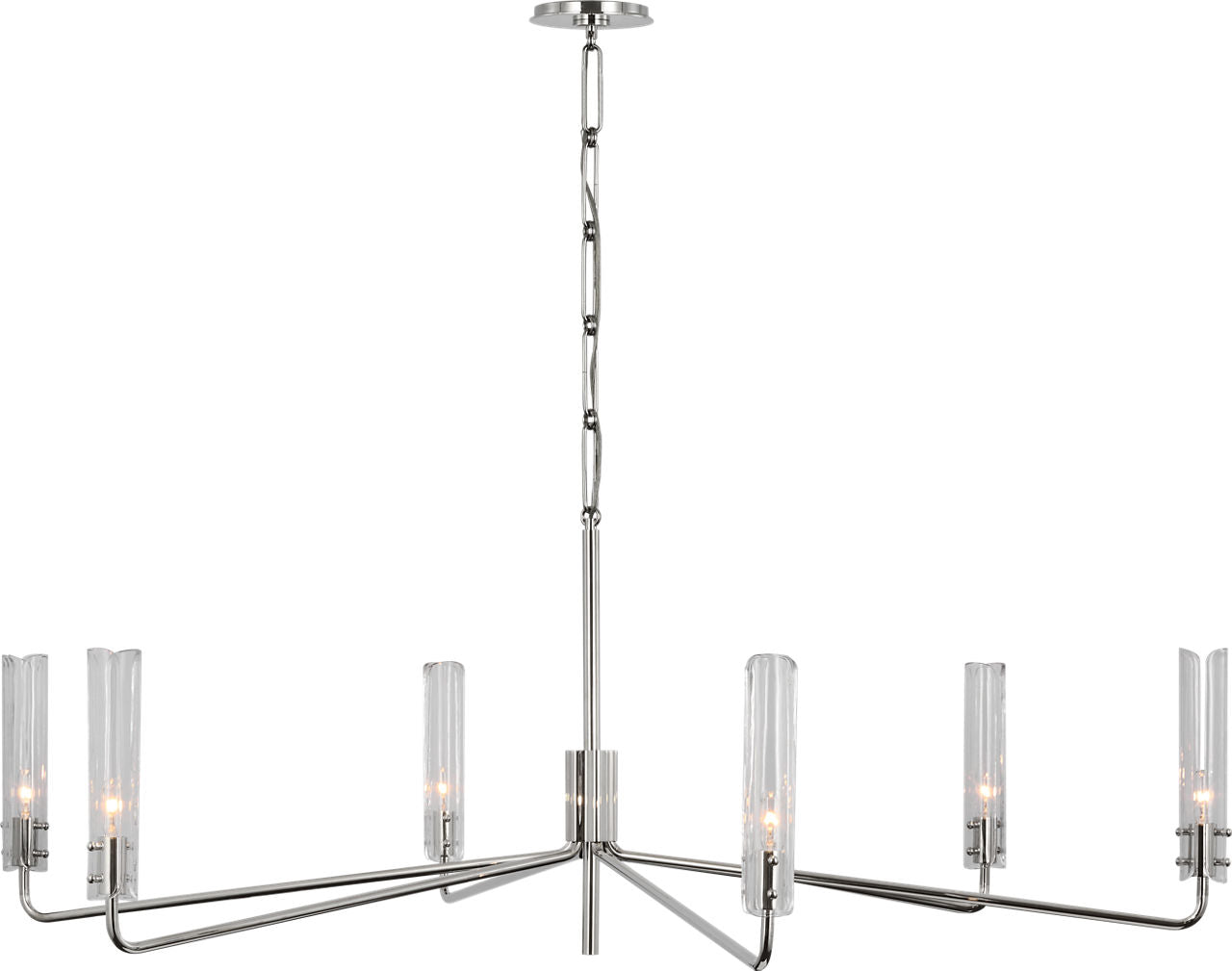 Casoria Grande Chandelier | Polished Nickel | Clear Glass