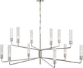 Casoria Grande Two Tier Chandelier | Polished Nickel | Clear Glass