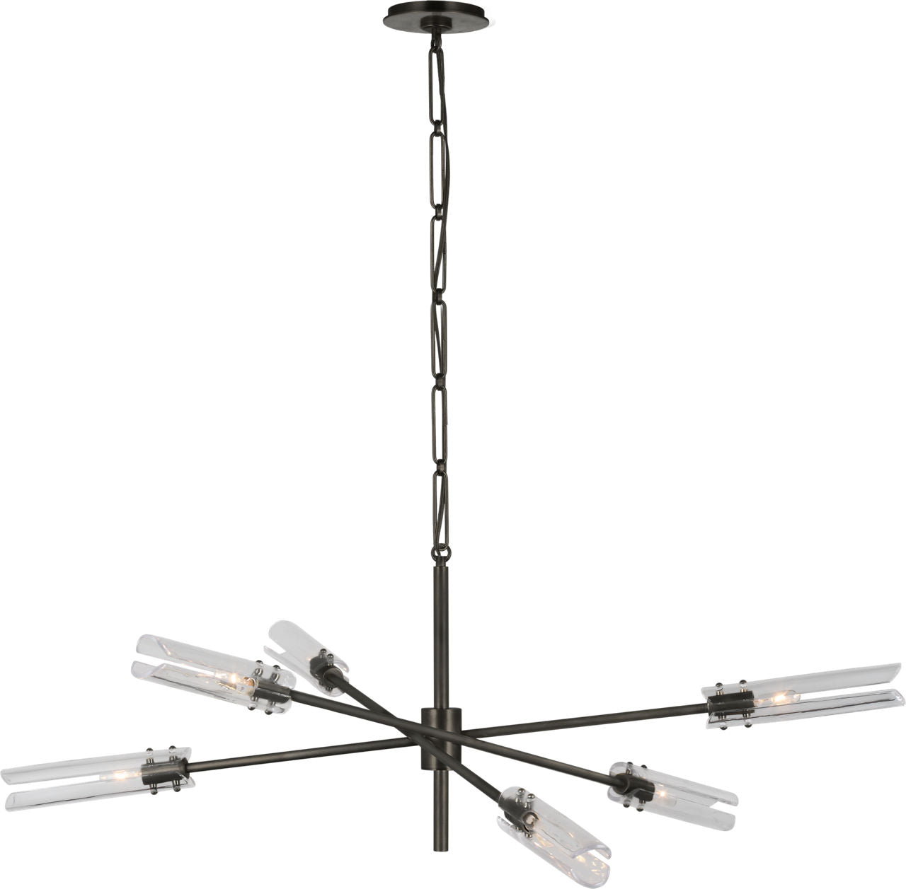 Casoria XL Radial Chandelier | Bronze | Clear Glass