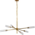 Casoria XL Radial Chandelier | Hand-Rubbed Antique Brass | Clear Glass