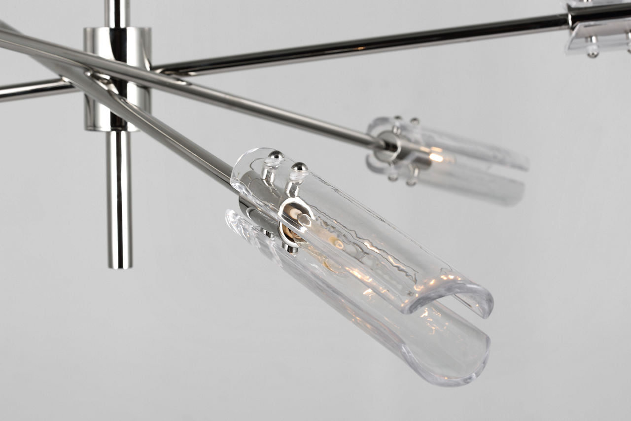 Casoria XL Radial Chandelier | Polished Nickel | Clear Glass