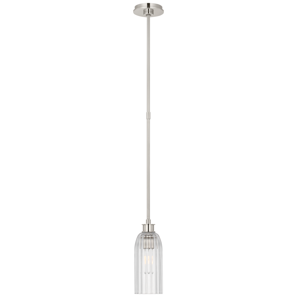 Asalea 5" Pendant | Polished Nickel | Clear Glass