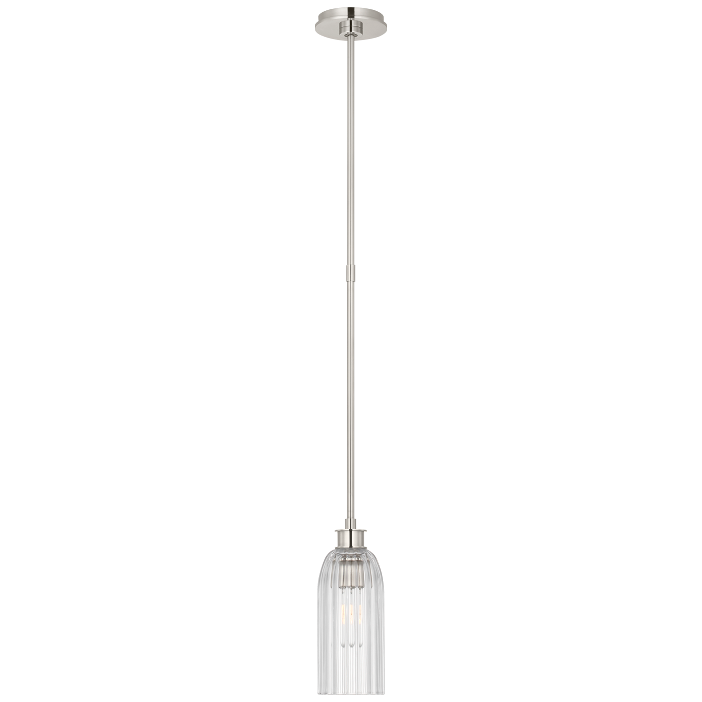 Asalea 5" Pendant | Polished Nickel | Clear Glass