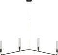 Casoria Large Linear Chandelier | Bronze | Clear Glass