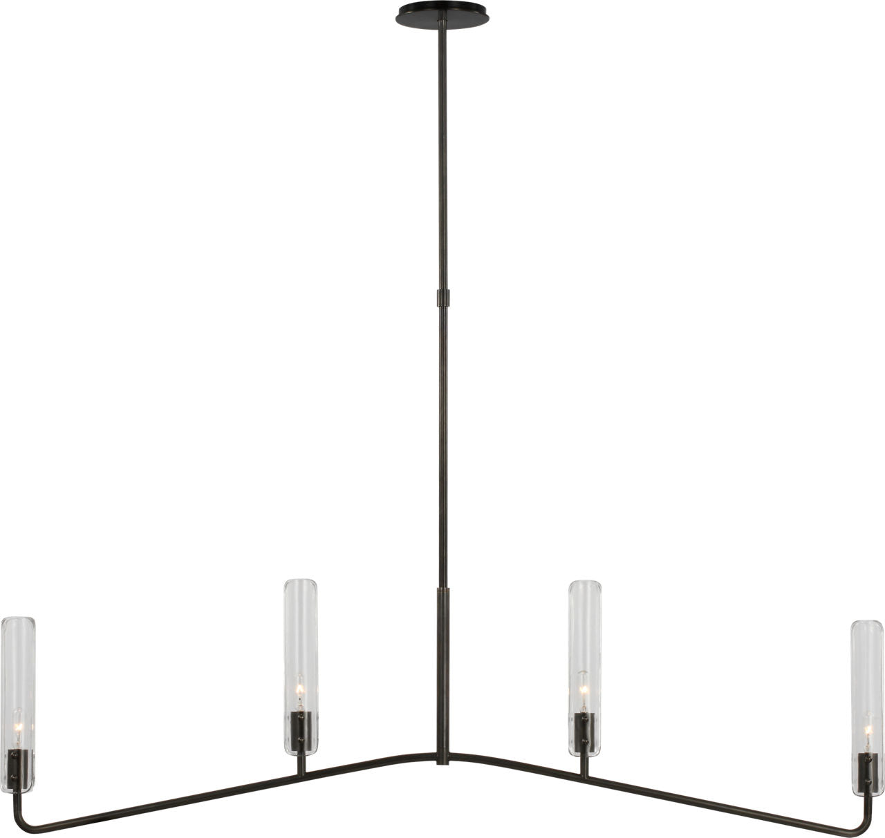 Casoria Large Linear Chandelier | Bronze | Clear Glass