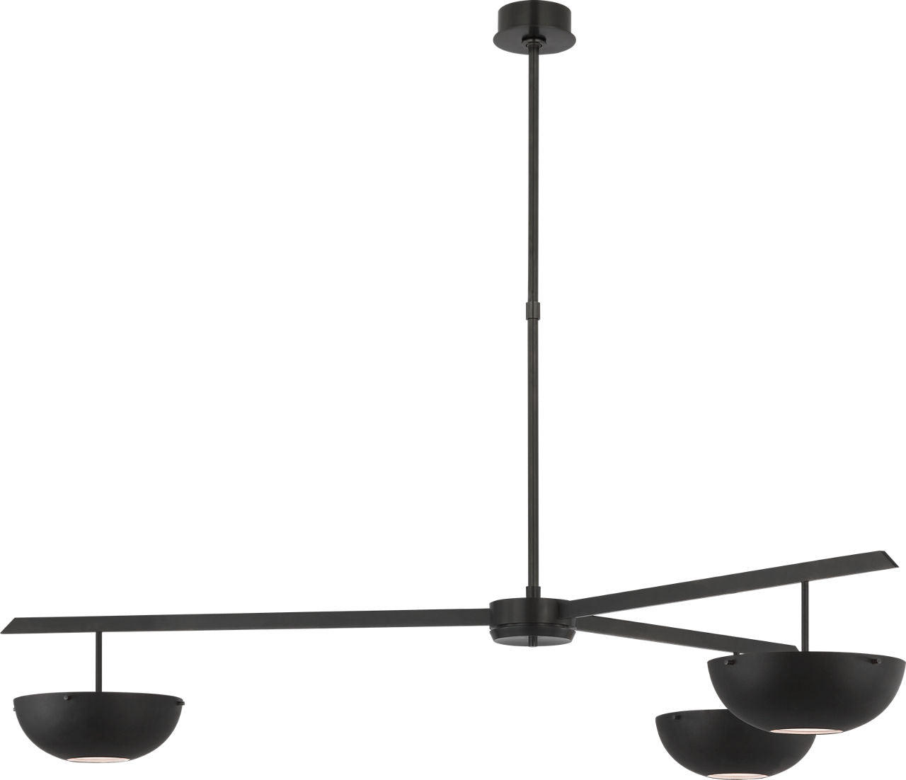 Valencia Extra Large Three Light Chandelier | Bronze | Matte Black