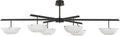 Valencia Grande Six Light Chandelier | Bronze | Matte White