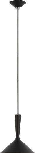 Rosetta Medium Pendant | Matte Black and Polished Nickel