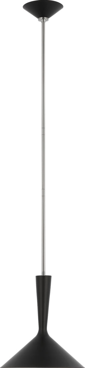 Rosetta Medium Pendant | Matte Black and Polished Nickel