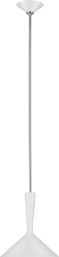 Rosetta Medium Pendant | Matte White and Polished Nickel