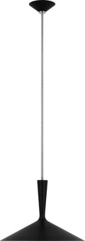 Rosetta Large Pendant | Matte Black and Polished Nickel