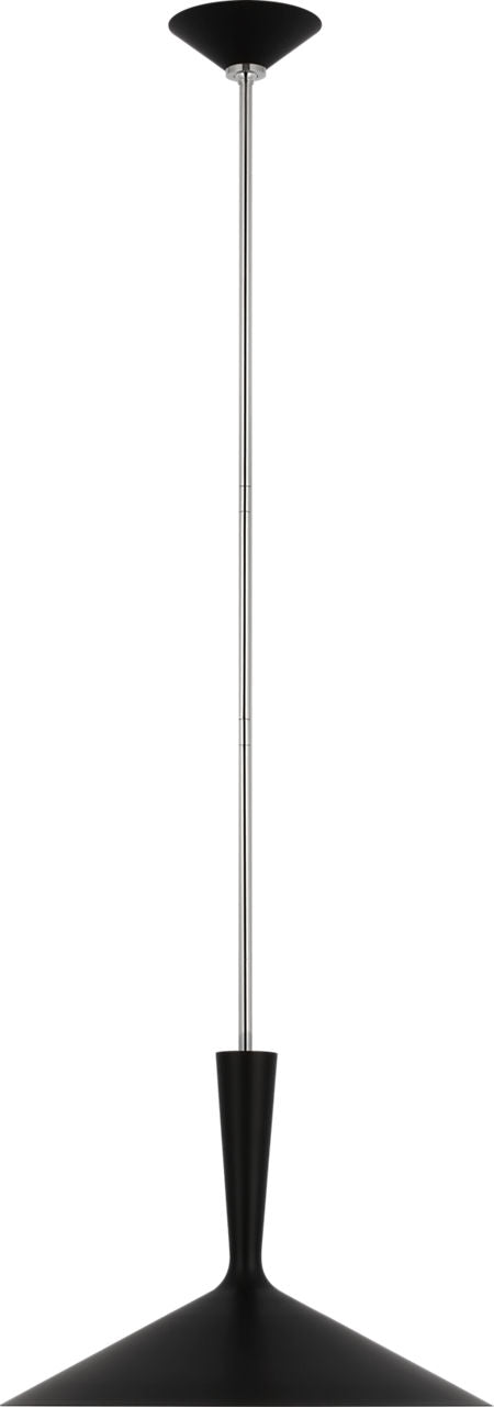 Rosetta Large Pendant | Matte Black and Polished Nickel