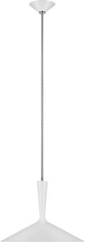 Rosetta Large Pendant | Matte White and Polished Nickel