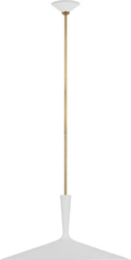 Rosetta XL Pendant | Matte White and Hand-Rubbed Antique Brass