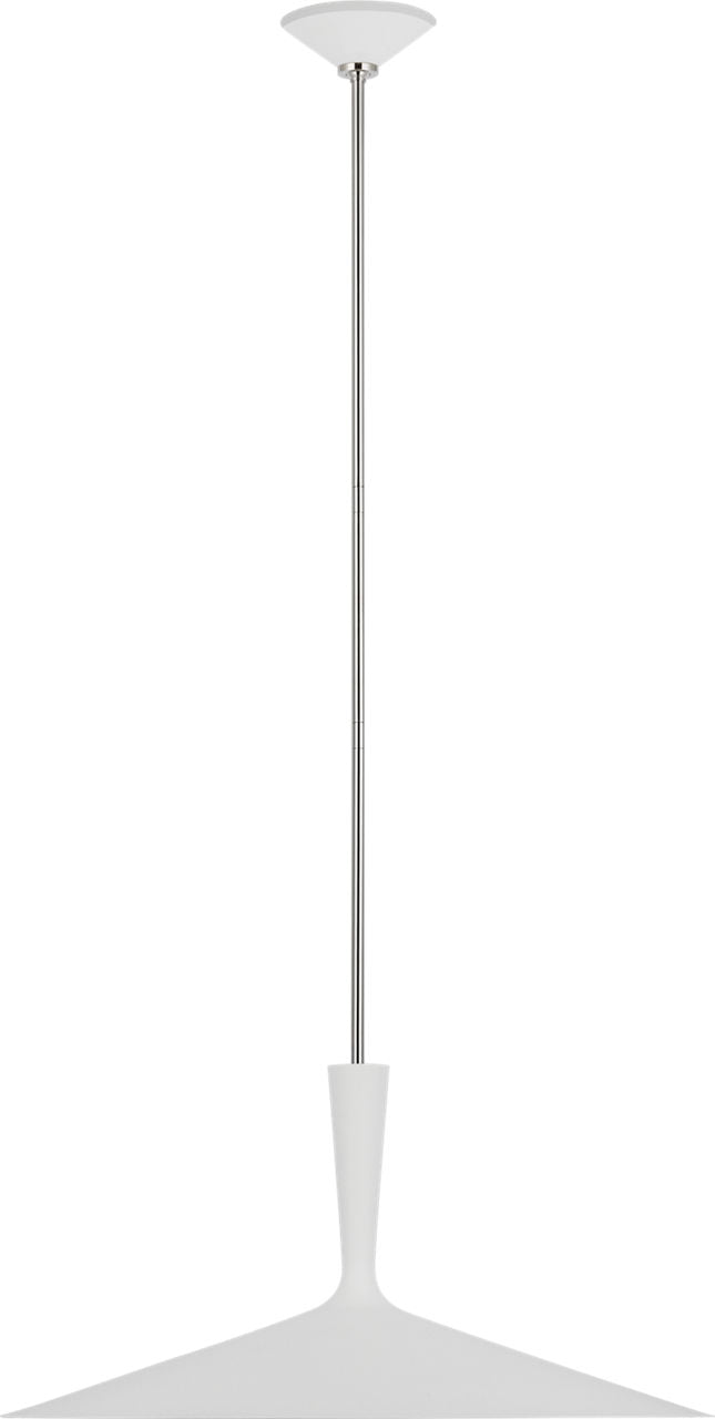 Rosetta XL Pendant | Matte White and Polished Nickel