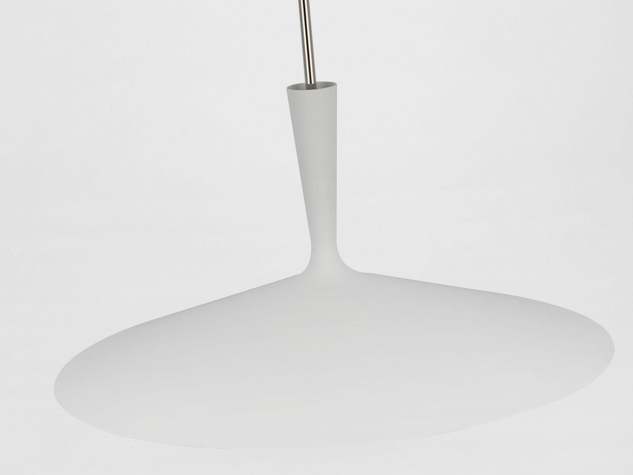 Rosetta XL Pendant | Matte White and Polished Nickel