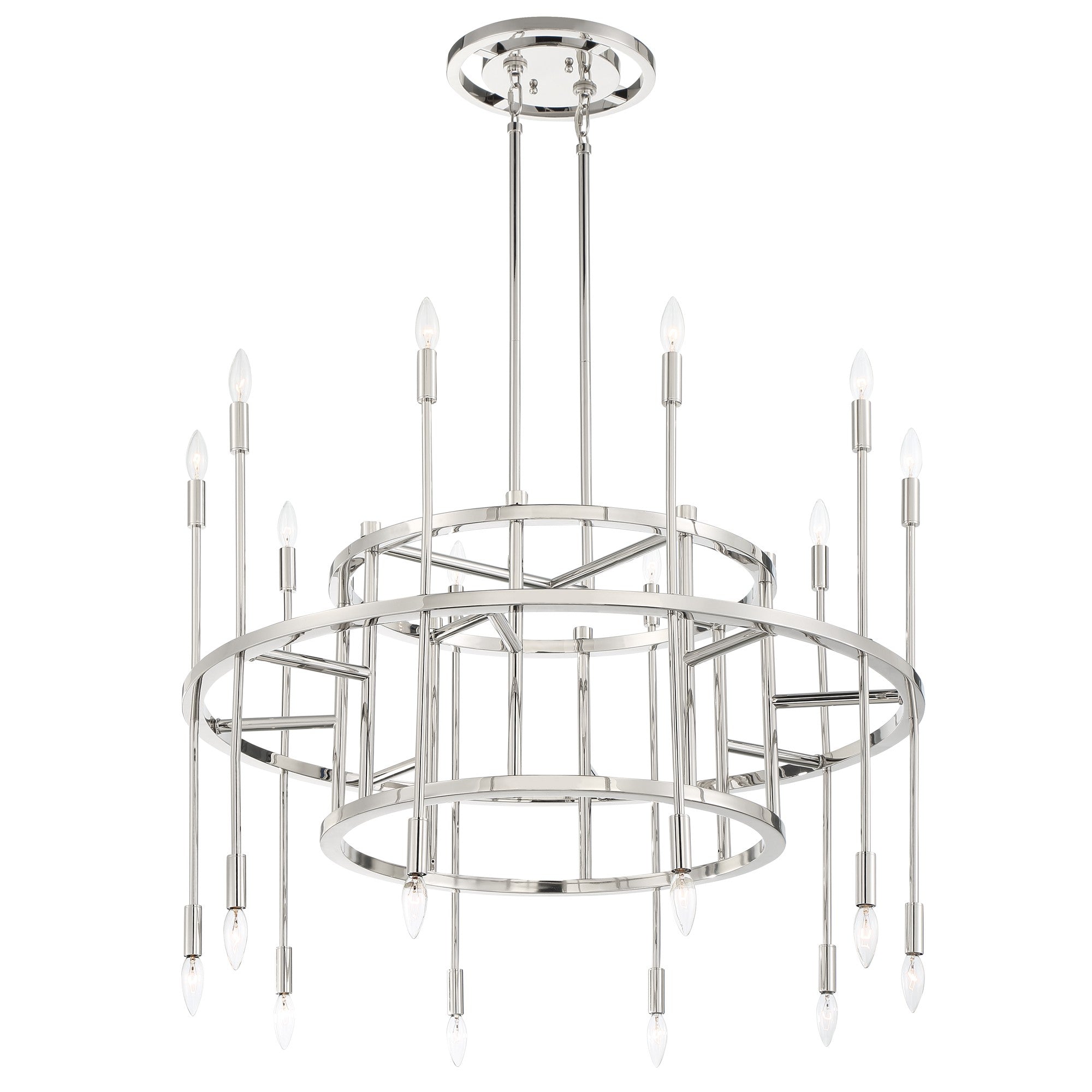 Aries 40'' Polished Nickel Chandelier