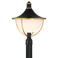 Atlas 16.5'' Matte Black + Textured Gold Outdoor Post
