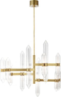 Langston Large Chandelier plated brass 2700K 90 CRI integrated led 90 cri 2700k 120v-277v universal