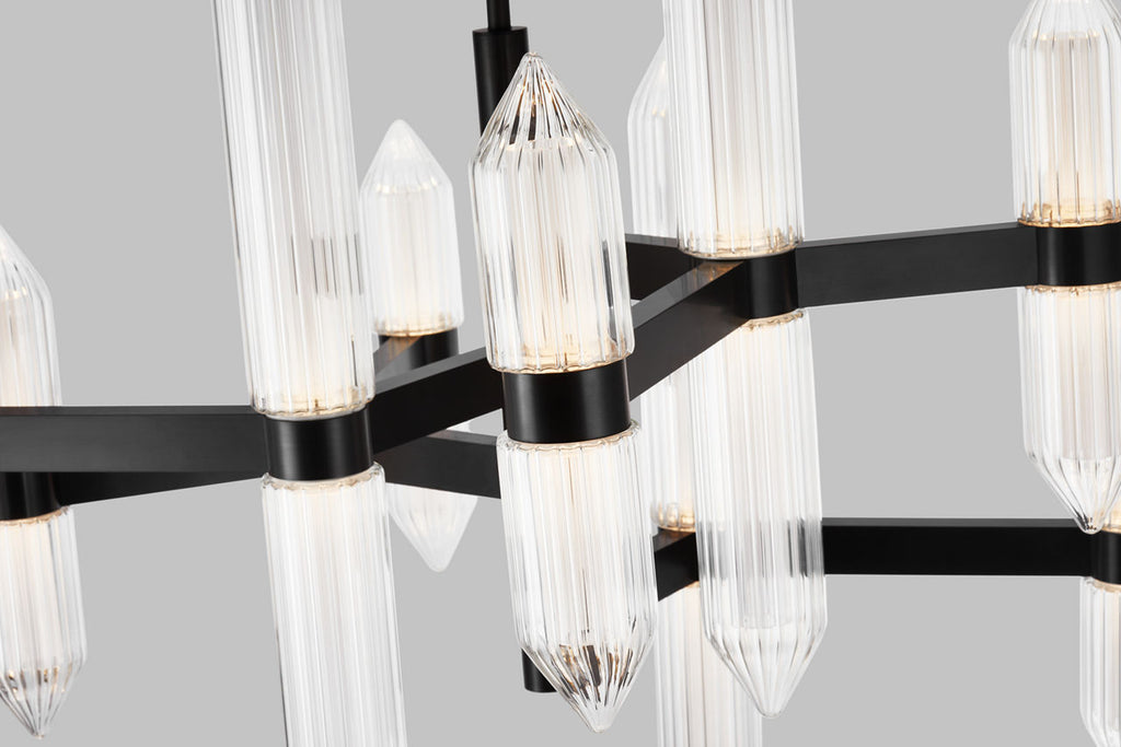 Langston Large Chandelier Plated Dark Bronze LED 2700K 90 CRI 120-277V