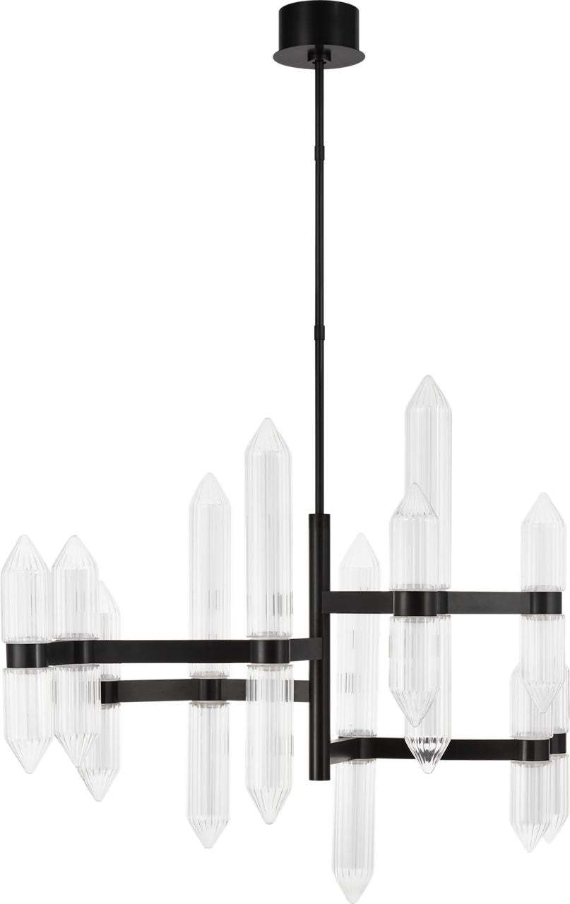 Langston Large Chandelier Plated Dark Bronze LED 2700K 90 CRI 120-277V