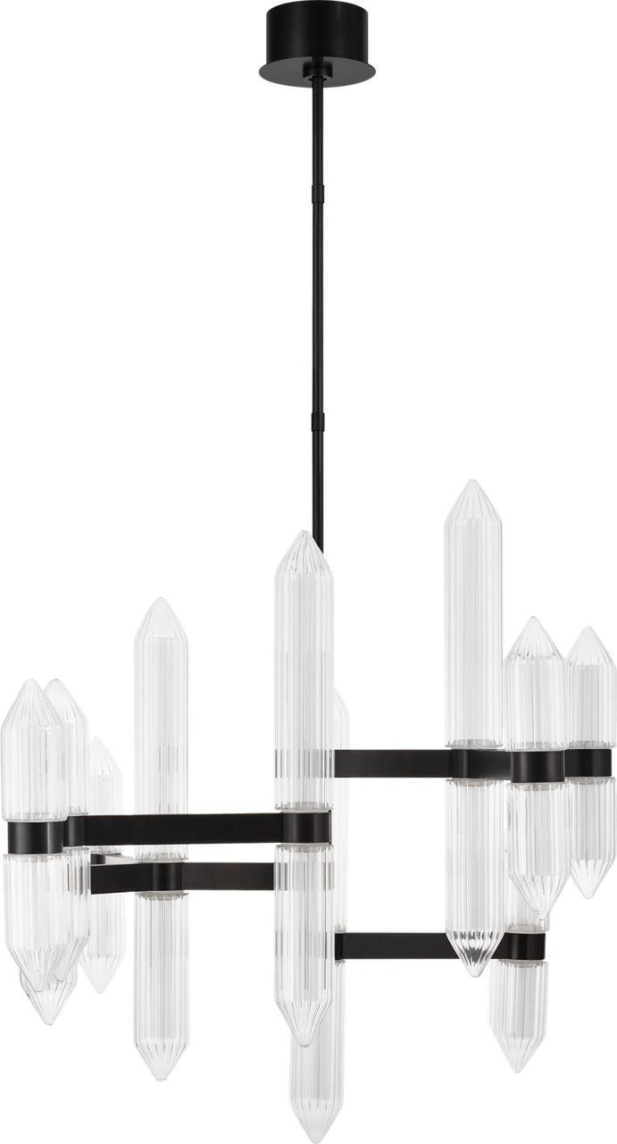 Langston Large Chandelier Plated Dark Bronze LED 2700K 90 CRI 120-277V