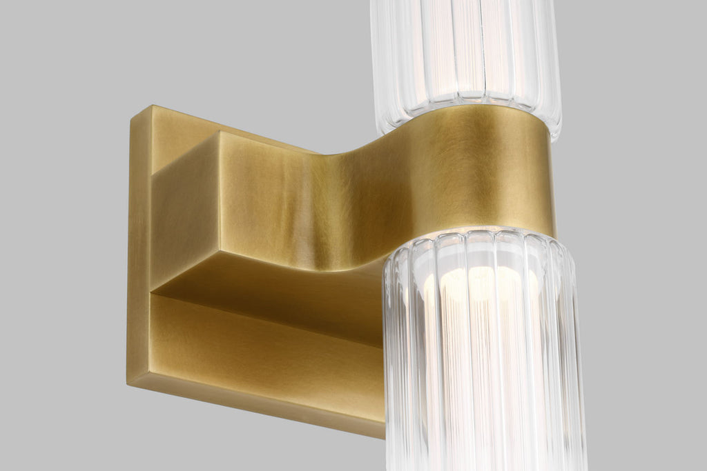 Langston Medium Bath Sconce plated brass 2700K 90 CRI integrated led 90 cri 2700k 120v