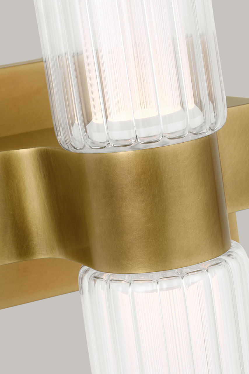 Langston Medium Bath Sconce Plated Brass Integrated LED 90 CRI 2700K 277V