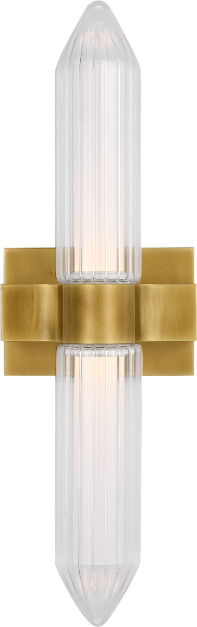 Langston Medium Bath Sconce Plated Brass Integrated LED 90 CRI 2700K 277V