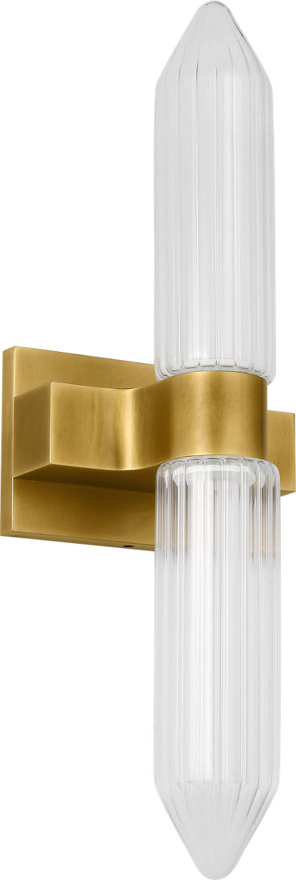 Langston Medium Bath Sconce Plated Brass Integrated LED 90 CRI 2700K 277V