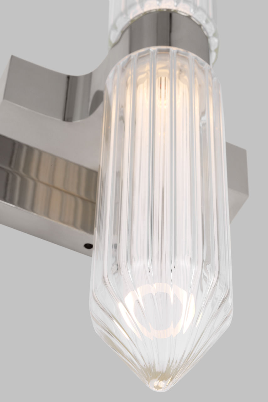 Langston Medium Bath Sconce polished nickel 2700K 90 CRI integrated led 90 cri 2700k 120v