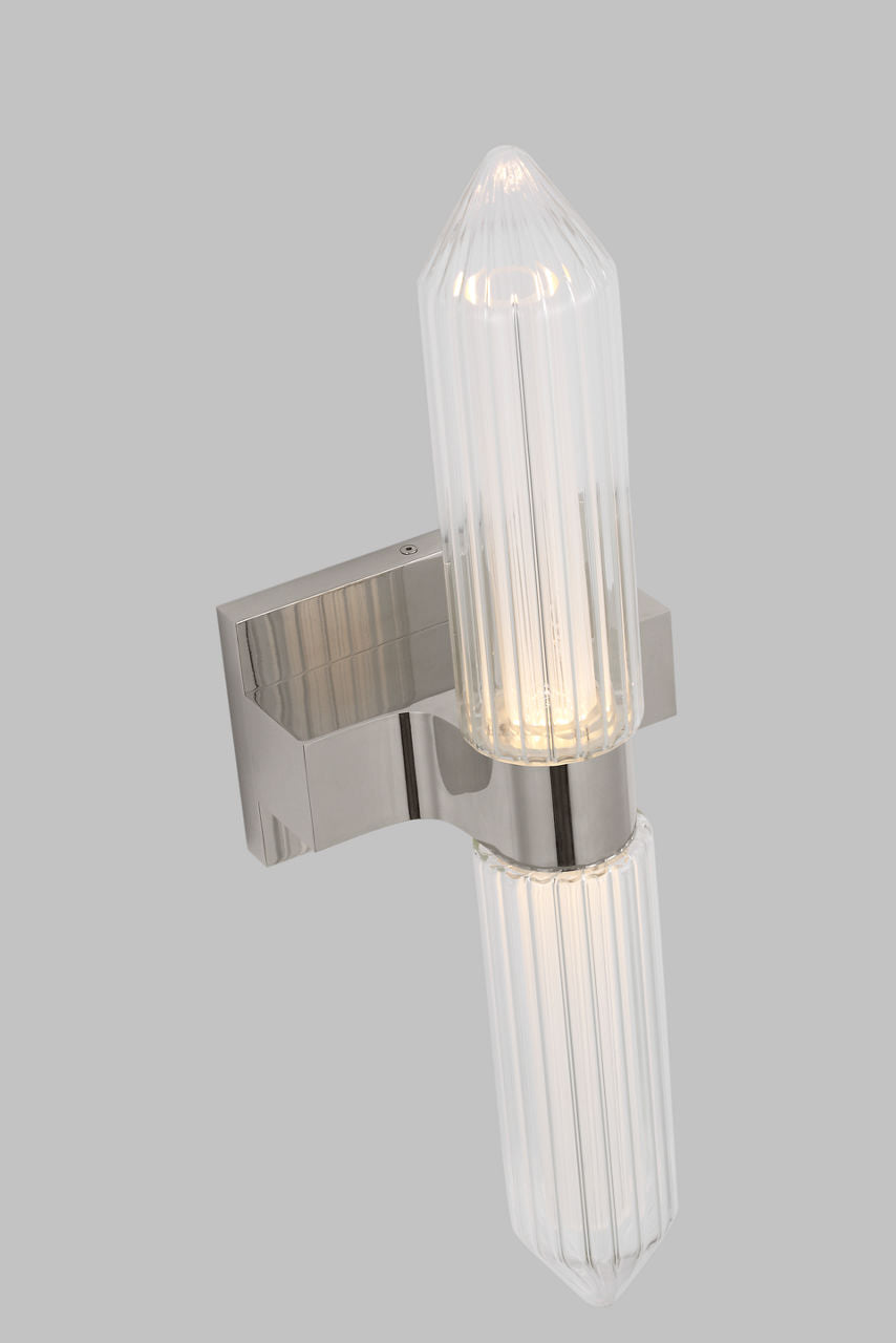 Langston Medium Bath Sconce polished nickel 2700K 90 CRI integrated led 90 cri 2700k 120v