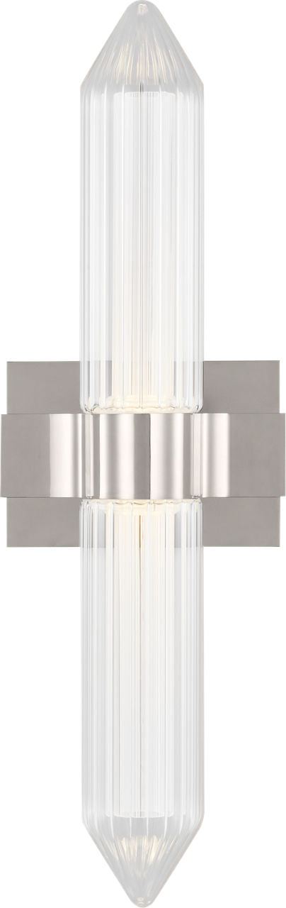 Langston Medium Bath Sconce polished nickel 2700K 90 CRI integrated led 90 cri 2700k 120v