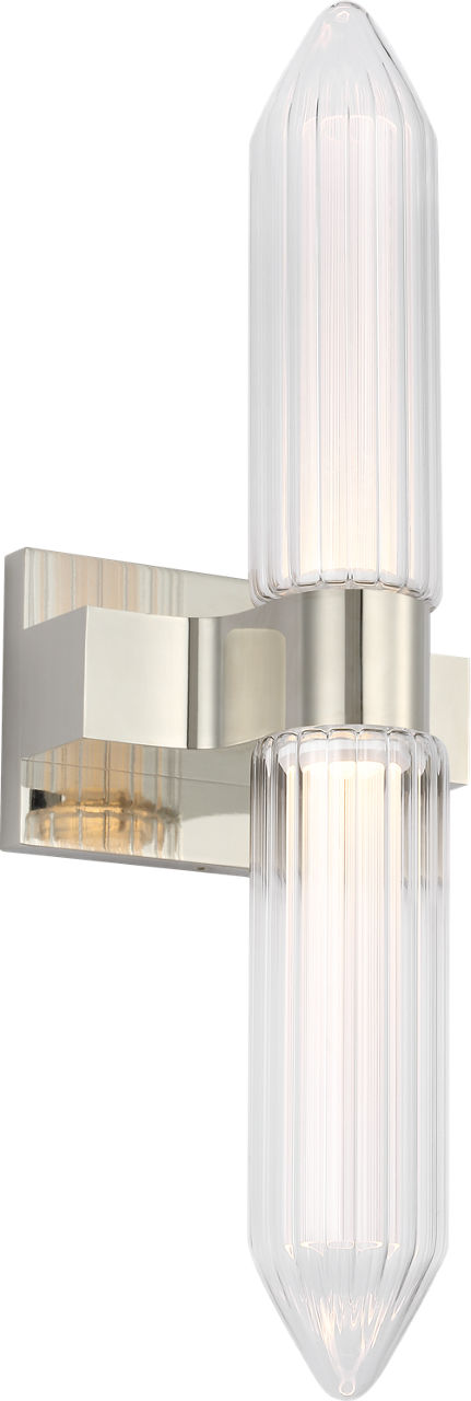 Langston Medium Bath Sconce Polished Nickel Integrated LED 90 CRI 2700K 277V