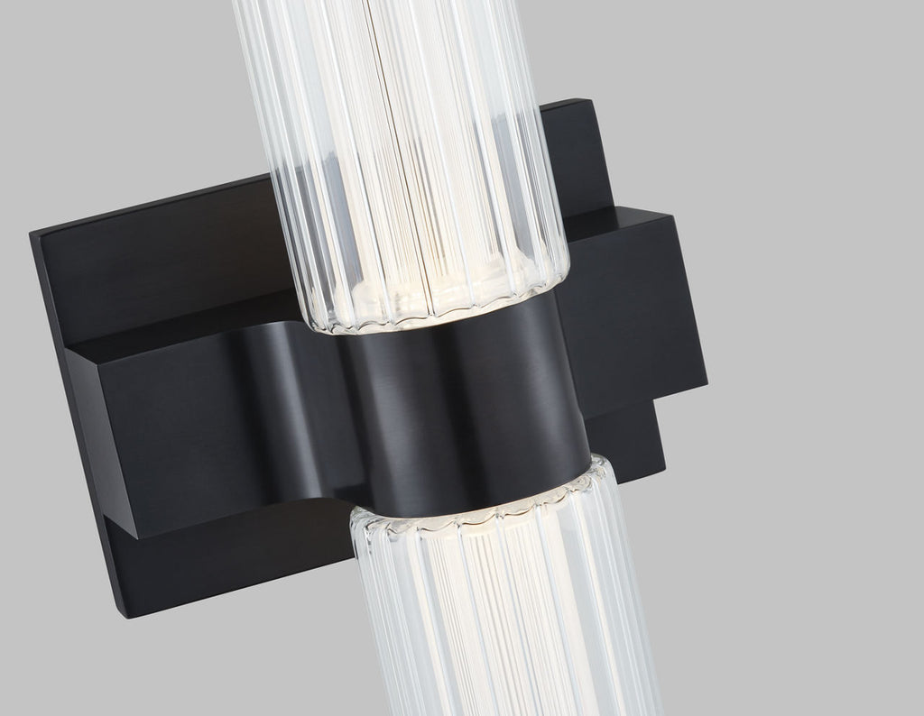 Langston Medium Bath Sconce Plated Dark Bronze Integrated LED 2700K 90 CRI 277V