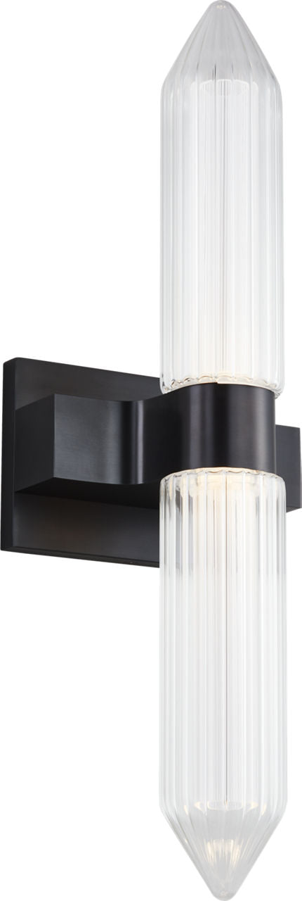 Langston Medium Bath Sconce Plated Dark Bronze 2700K 90 CRI integrated LED 2700K 90 CRI 120v