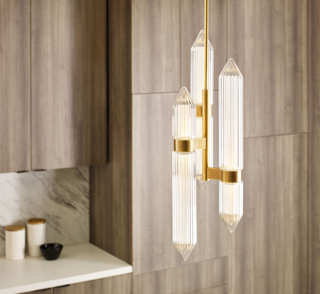 Langston Large Pendant plated brass 2700K 90 CRI integrated led 90 cri 2700k 277v
