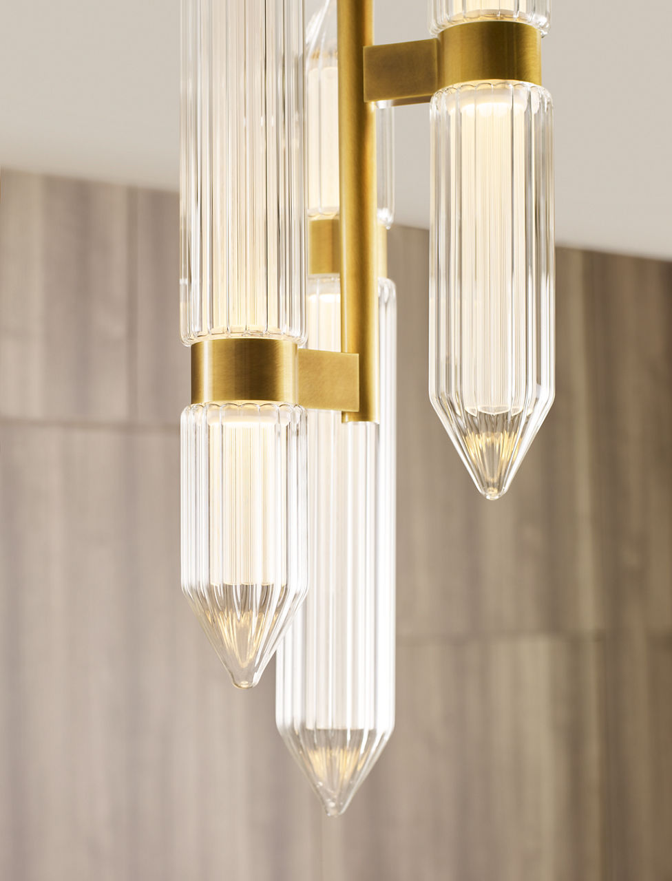 Langston Large Pendant plated brass 2700K 90 CRI integrated led 90 cri 2700k 277v