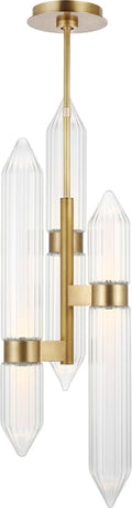 Langston Large Pendant Plated Brass Integrated LED 2700K 90 CRI 120V