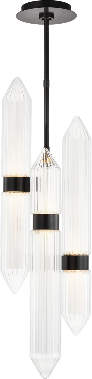 Langston Large Pendant Plated Dark Bronze Integrated LED 2700K 90 CRI 277V