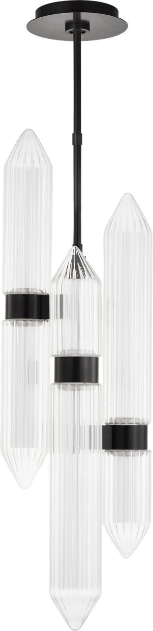 Langston Large Pendant Plated Dark Bronze Integrated LED 2700K 90 CRI 120V