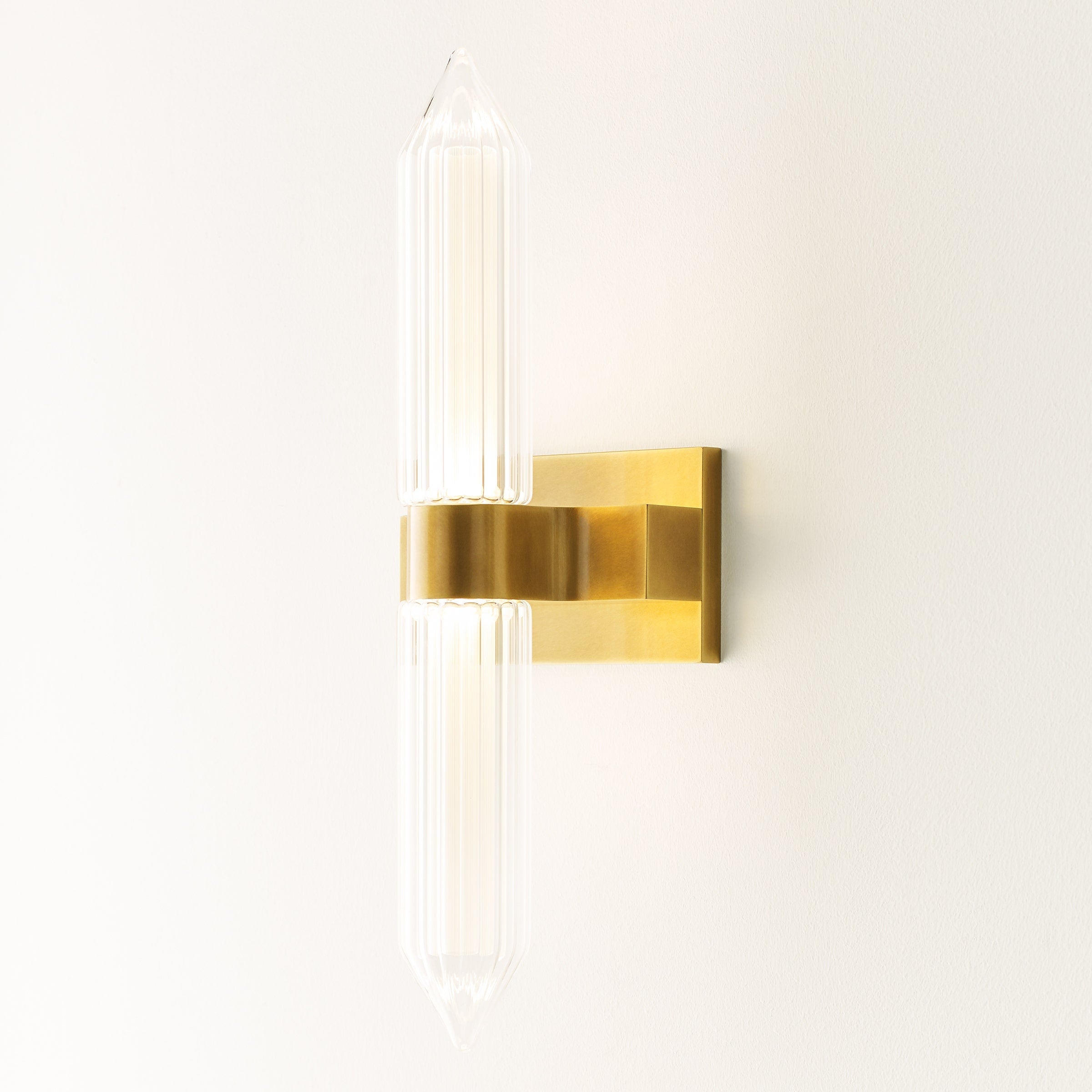 Langston Large Wall Sconce Plated Brass Integrated LED 90 CRI 2700K 120V